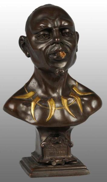 Appraisal: African Chief Cigar Lighter Description Bronze Provenance unknown Exquisite detail