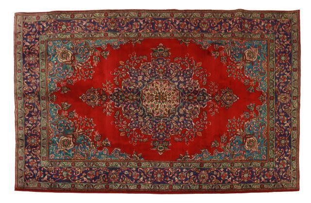 Appraisal: Hand-tied Persian Tabriz rug approx ' l ' w