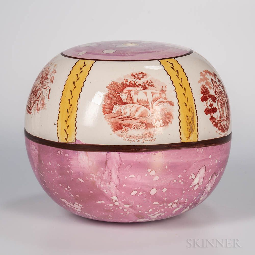 Appraisal: Sunderland Pink Lustre Orb Sunderland Pink Lustre Orb England c