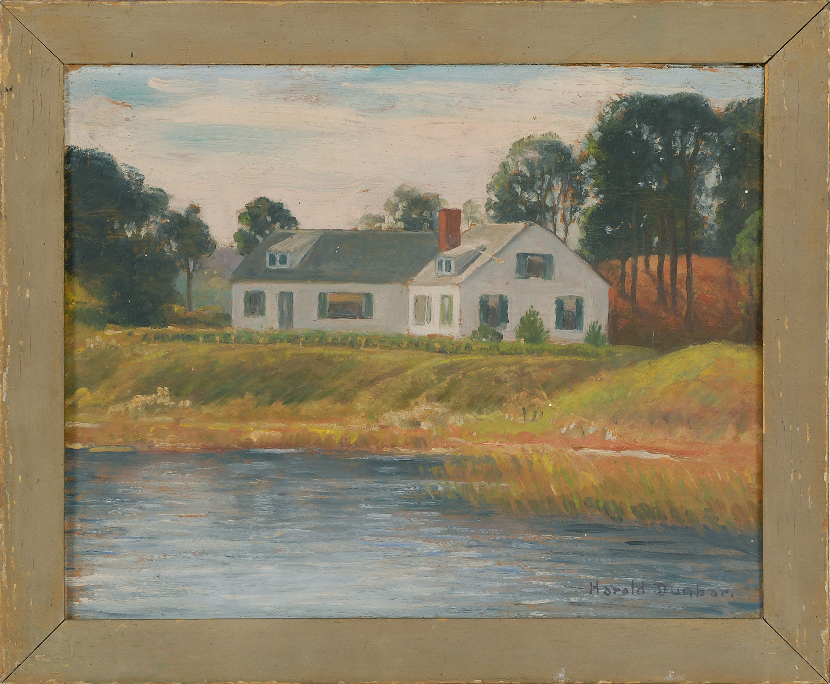 Appraisal: HAROLD C DUNBARCape Cod - A house overlooking Round Cove