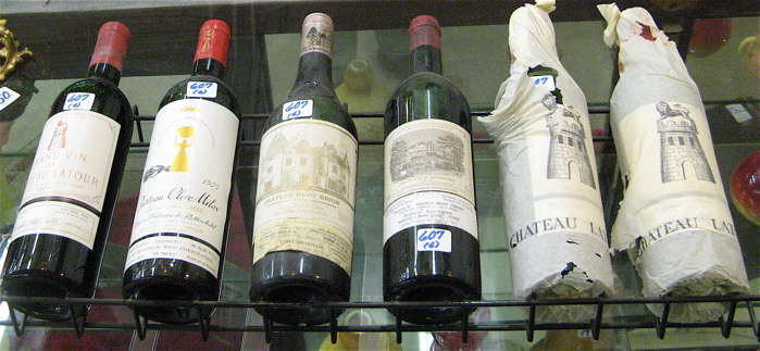 Appraisal: SIX COLLECTIBLE BOTTLES FRENCH RED BORDEAUX WINE Chateau Lafitte Rothschild