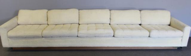 Appraisal: Large Midcentury Harvey Probber Sofa foot sofa upholstered in vintage