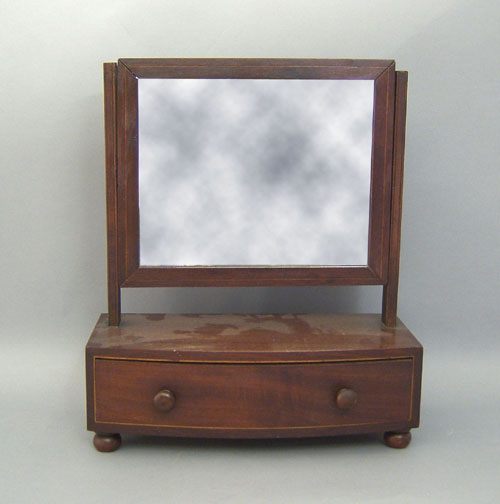 Appraisal: Federal mahogany shaving mirror th c h w