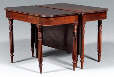 Appraisal: Baltimore Federal dining table each of two parts with D