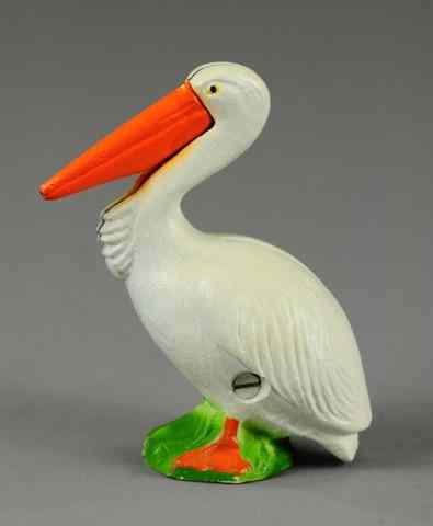 Appraisal: PELICAN STILL BANK Hubley scarce cast iron example striking white