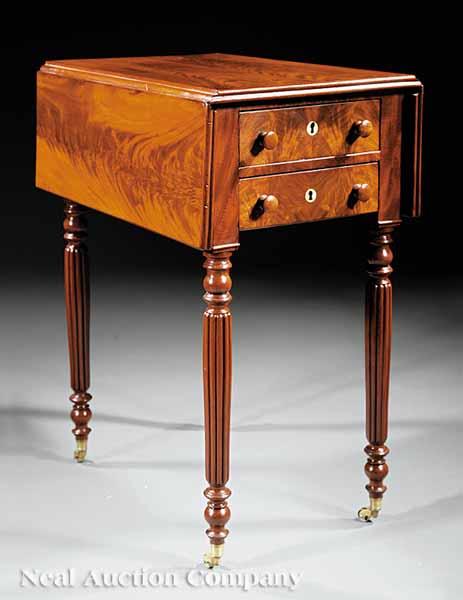 Appraisal: A Fine Federal Mahogany Drop-Leaf Table early th c mid-Atlantic