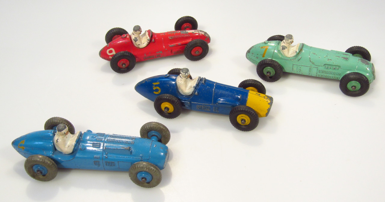 Appraisal: Various Dinky Toys racing cars comprising Ferrari H in blue