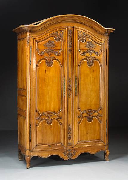 Appraisal: A Louis XV cherry armoire third quarter th century The