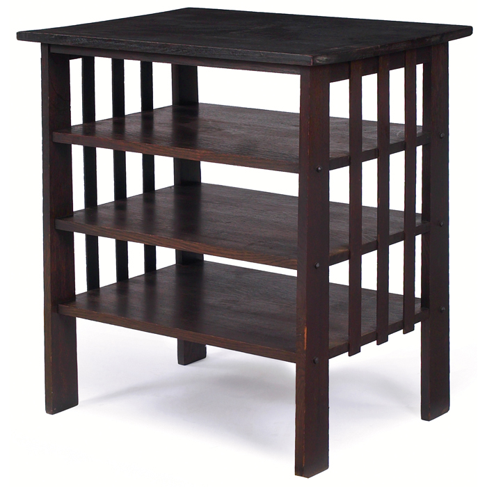 Appraisal: Michigan Chair Company bookshelf attribution rectangular top over three shelves