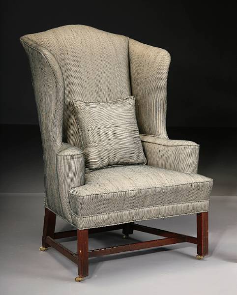 Appraisal: A George III mahogany wing chair last quarter th century