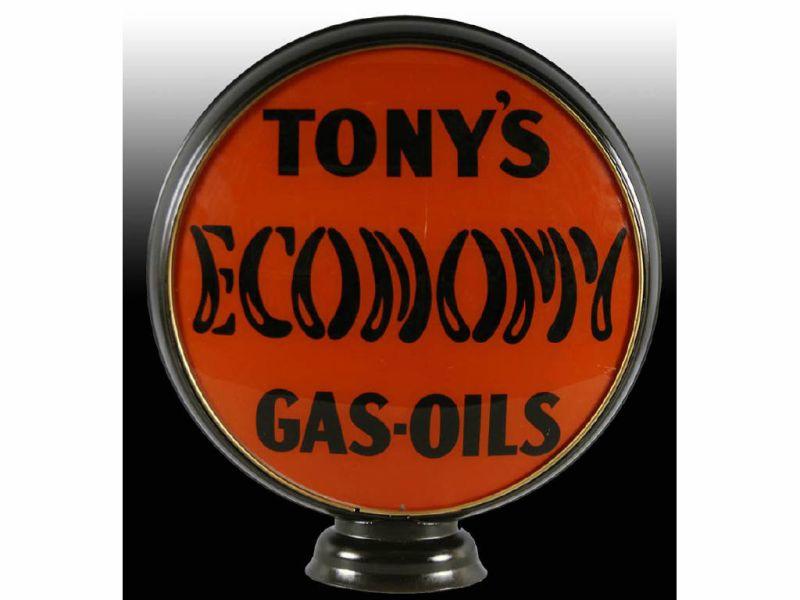 Appraisal: Tony's Economy Gas Oil Globe Body Description '' T Circa