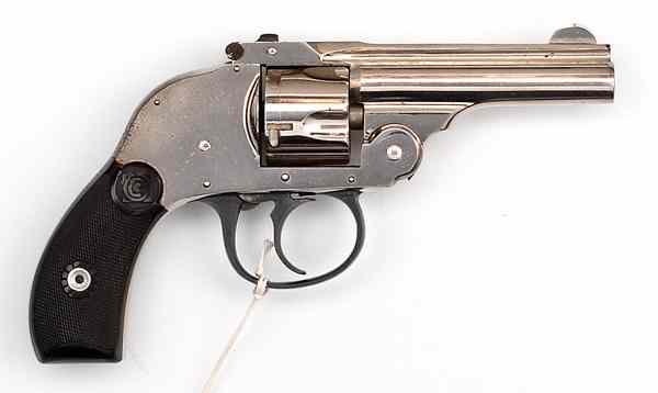 Appraisal: Antique Harrington Richardson Hammerless Revolver cal '' barrel Nickel finish