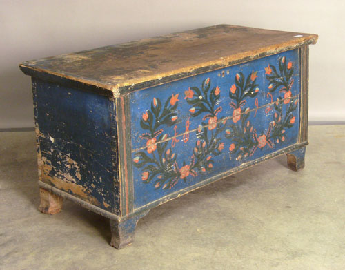 Appraisal: Continental painted blanket chest dated h w