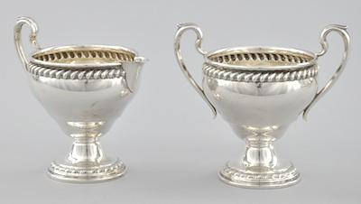 Appraisal: A Weighted Sterling Silver Set of Creamer and Sugar An