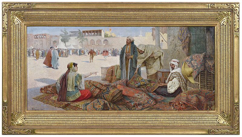 Appraisal: Federico Ballesio Italian - The Rug Merchant signed lower left