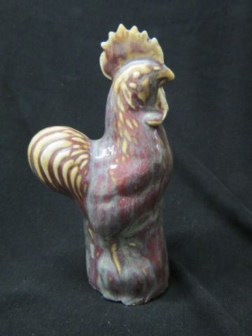 Appraisal: Sang de Boeuf Chinese Porcelain Figurine oof a rooster