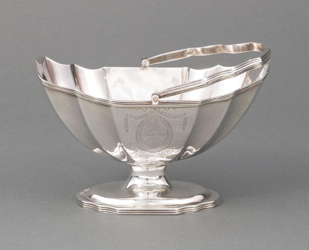 Appraisal: George III Sterling Silver Sugar Basket Robert Hennell London mark