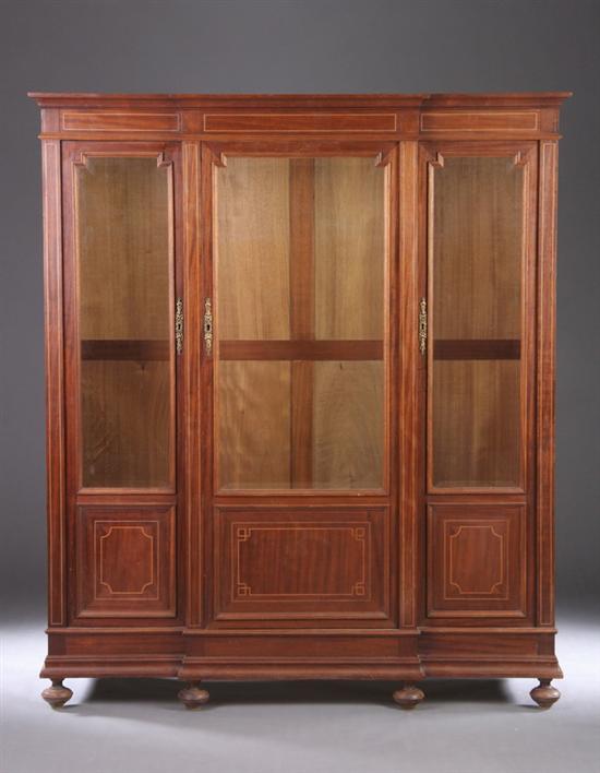 Appraisal: PAIR FRENCH NEOCLASSICAL-STYLE INLAID MAHOGANY CABINETS Early th century Each