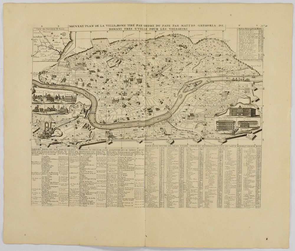 Appraisal: Group of Maps of Rome Group of seven maps of