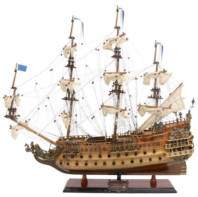 Appraisal: French ship of the line model th c based on