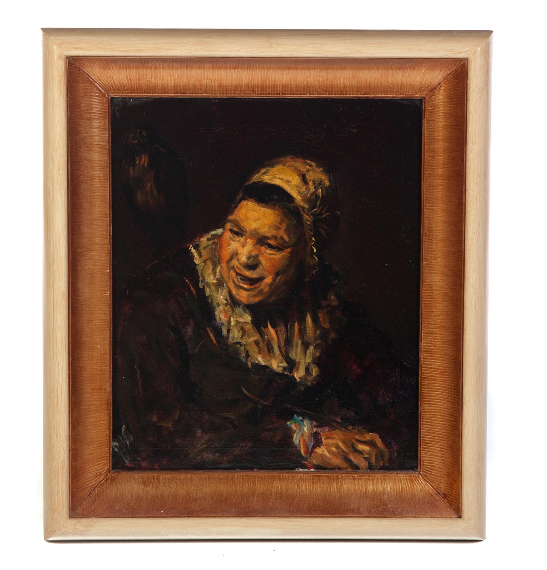 Appraisal: FRAMED OIL ON CANVAS OF A WOMAN IN THE MANNER