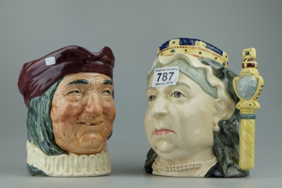 Appraisal: Royal Doulton Large Character Jug Simon The Cellerer and Queen