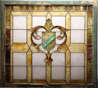 Appraisal: Antique Leaded Stained Glass Window H X W Property from