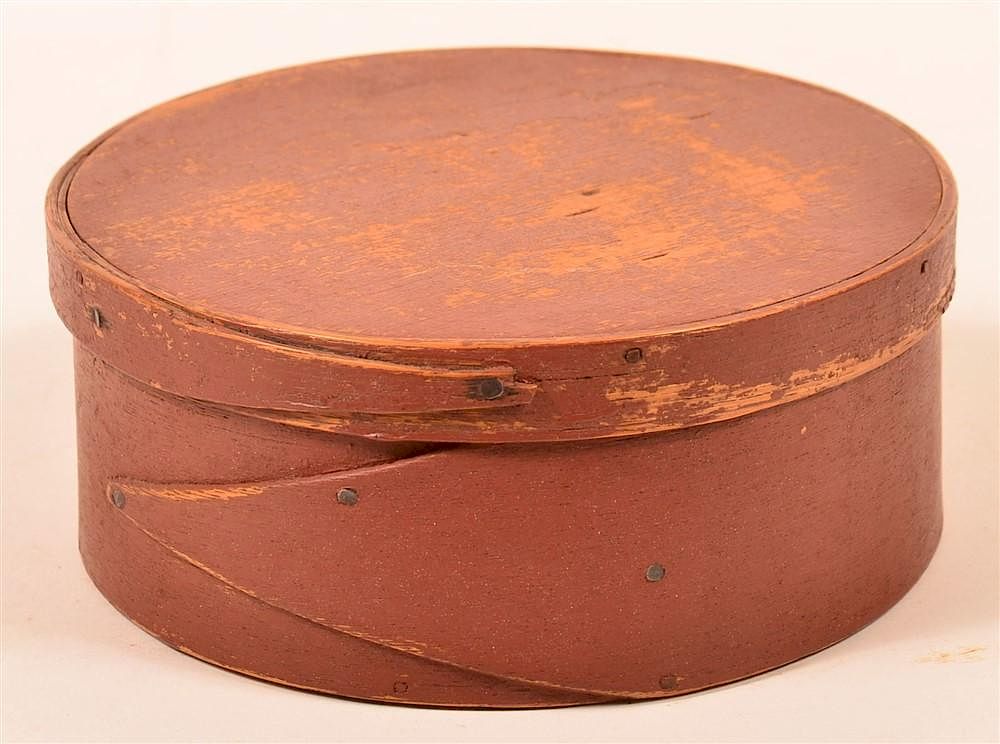 Appraisal: Pennsylvania Pantry Box with Original Red Paint Pennsylvania th Century