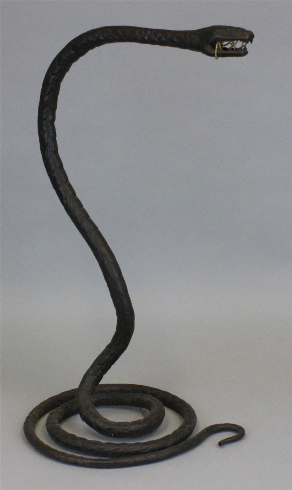 Appraisal: AUSTRIAN BRONZE SNAKE TABLE LAMP BASE first quarter th Century