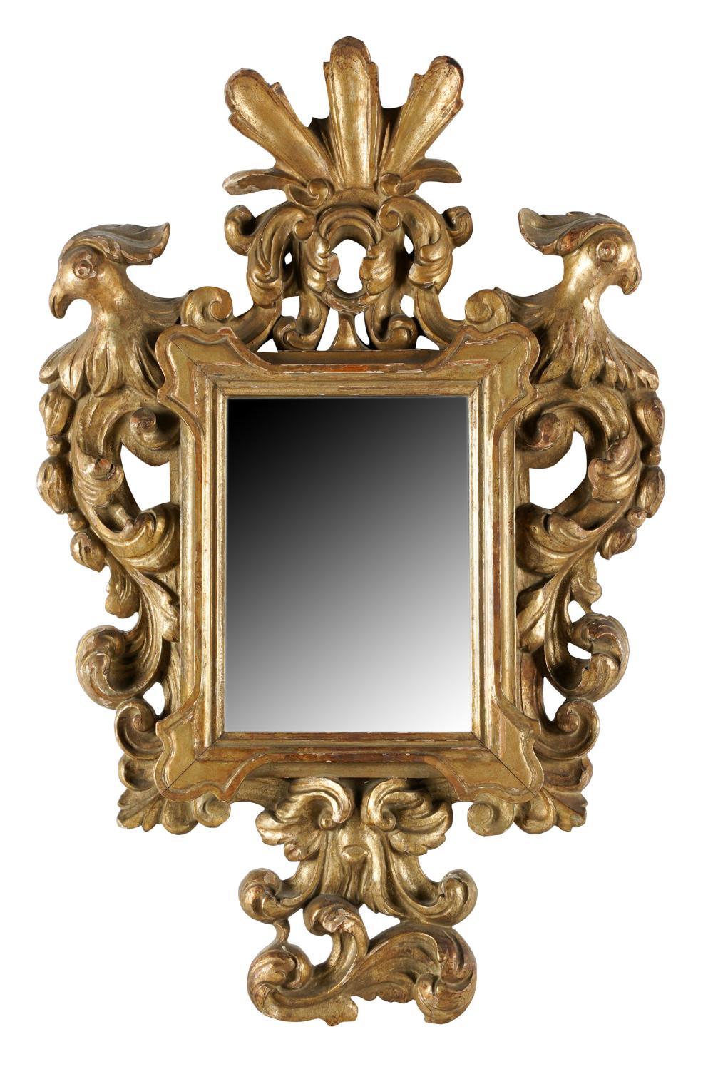 Appraisal: BAROQUE STYLE GILTWOOD MIRRORCondition slight loss to gilding x inches