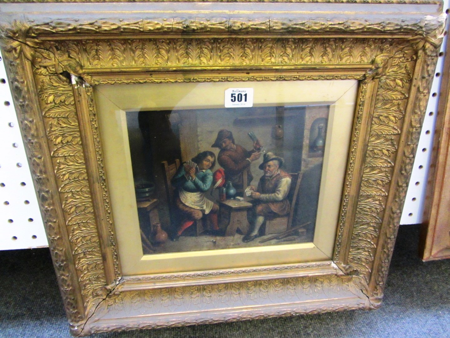 Appraisal: Manner of David Teniers Peasants in Tavern interiors a pair