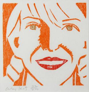 Appraisal: Print Alex Katz Alex Katz American b Jessica woodcut in