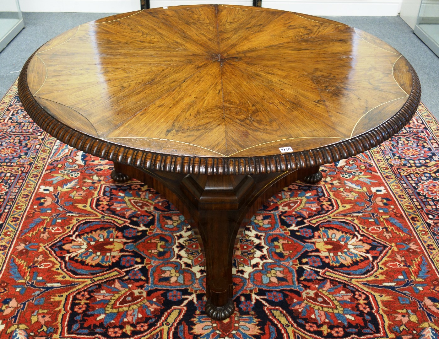 Appraisal: A George IV breakfast table the brass inlaid stellar veneered