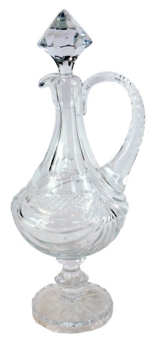 Appraisal: An early thC cut glass claret jug with a diamond