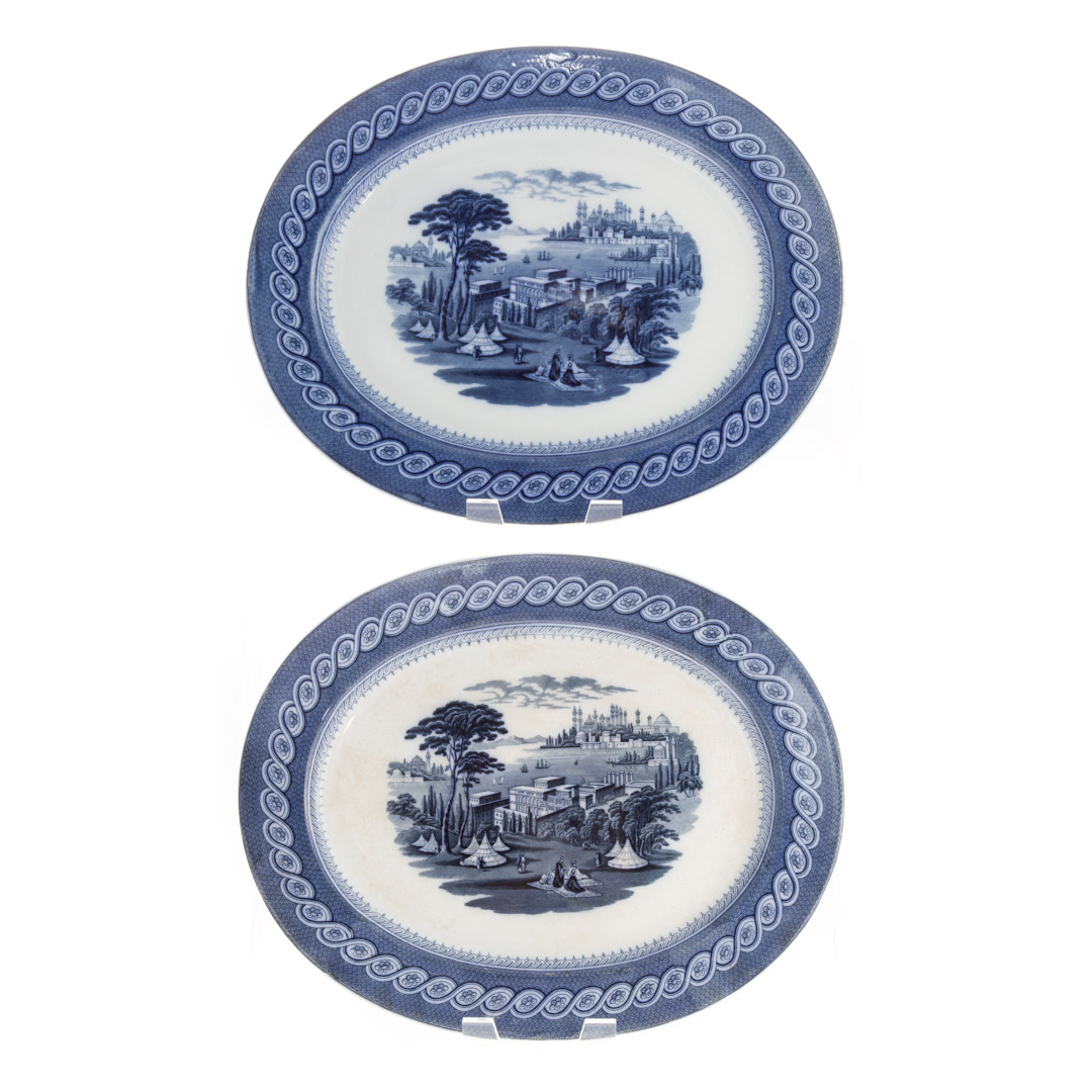 Appraisal: Pair of John Ridgway transferware oval platters second quarter- th