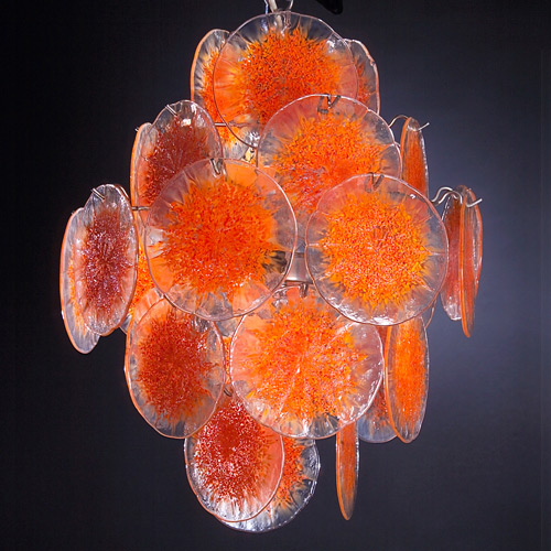 Appraisal: VISTOSI Chandelier c s with a series of discs in