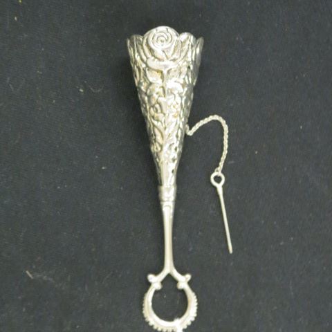 Appraisal: Silver Tussey Mussey or Posey Holder unmarked