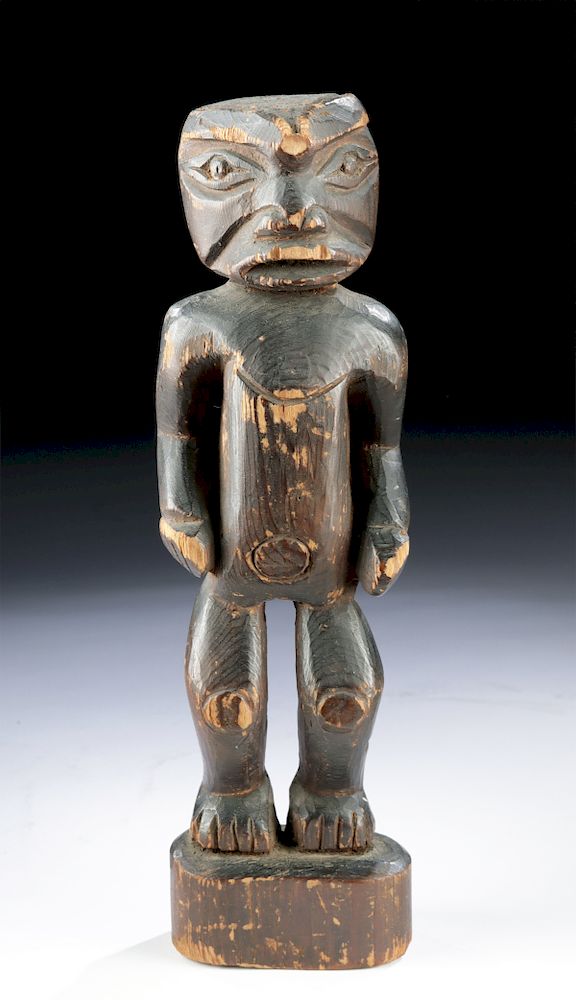 Appraisal: Tlingit Wood Shaman's Grave Guardian Figure Native American Pacific Northwest