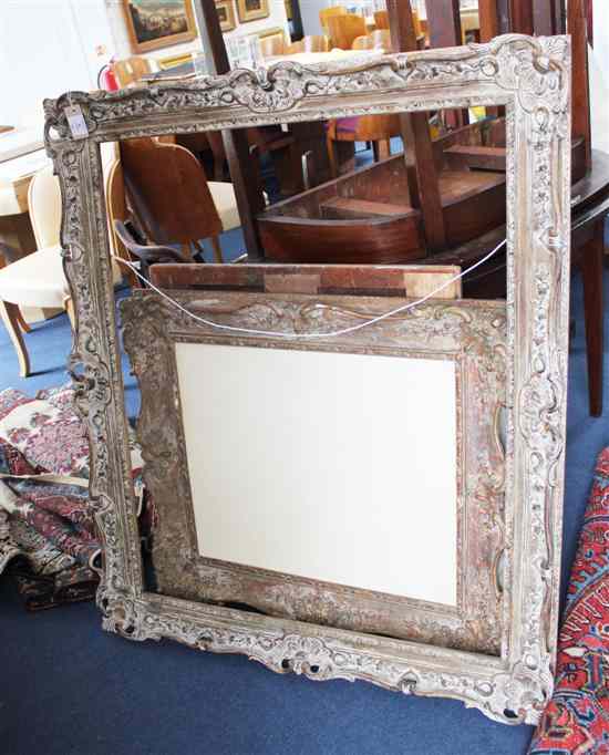 Appraisal: Five silvered and gilt gesso picture frames largest aperture x