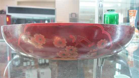 Appraisal: TH CENTURY CHINESE LACQUER WARE DOUBLE DRAGON AND FLAMING PEARL