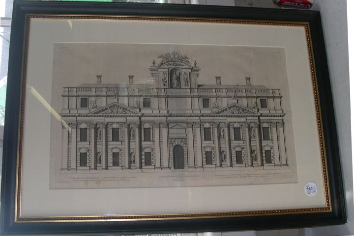 Appraisal: Colon Campbell British -c Architectural of the Greenwich Hospital black