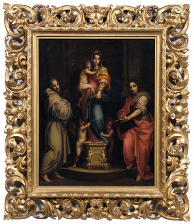 Appraisal: Painting after Andrea del Sarto quot The Madonna of the