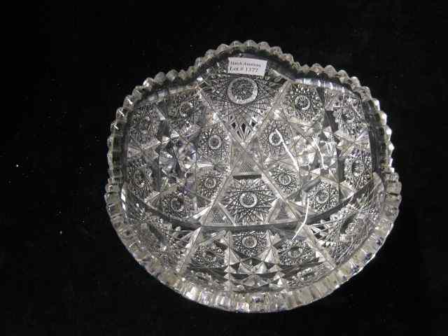 Appraisal: Brilliant Period Cut Glass Bowl heavy cutwork ''