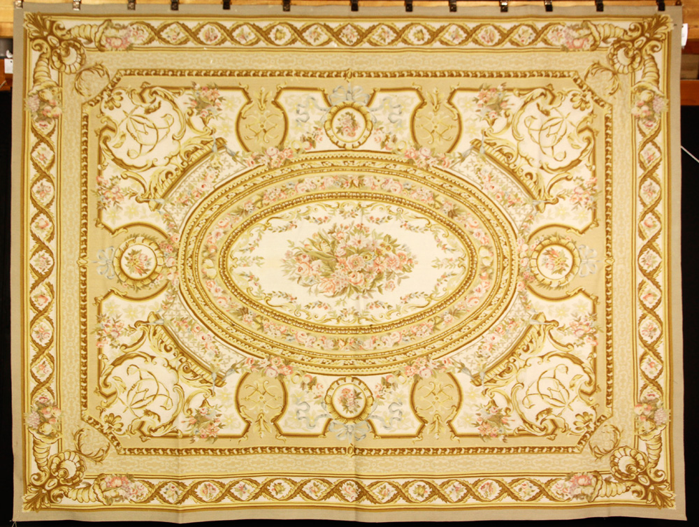 Appraisal: - th C Aubusson Style Needlepoint Rug th century Aubusson