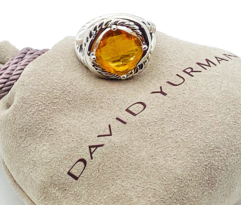 Appraisal: DAVID YURMAN CITRINE STERLING SILVER INFINITY RING DAVID YURMAN STERLING