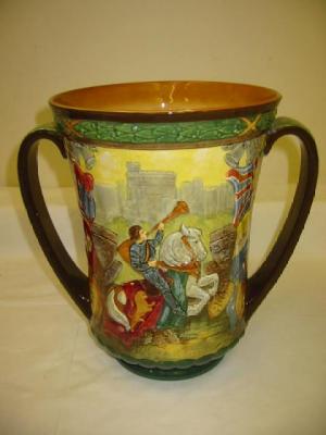 Appraisal: A ROYAL DOULTON CORONATION LOVING CUP No celebrating the Coronation