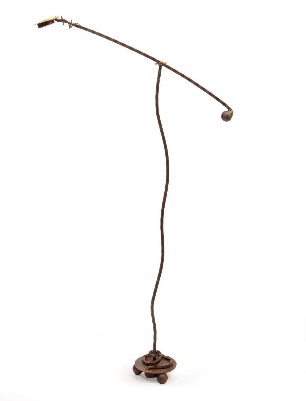 Appraisal: Mario Villa Nicaraguan New Orleans - Patinated Metal Floor Lamp