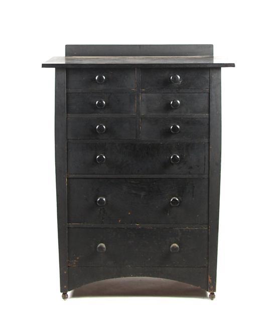 Appraisal: n American Chest of Drawers Attributed to Gustav Stickley designed