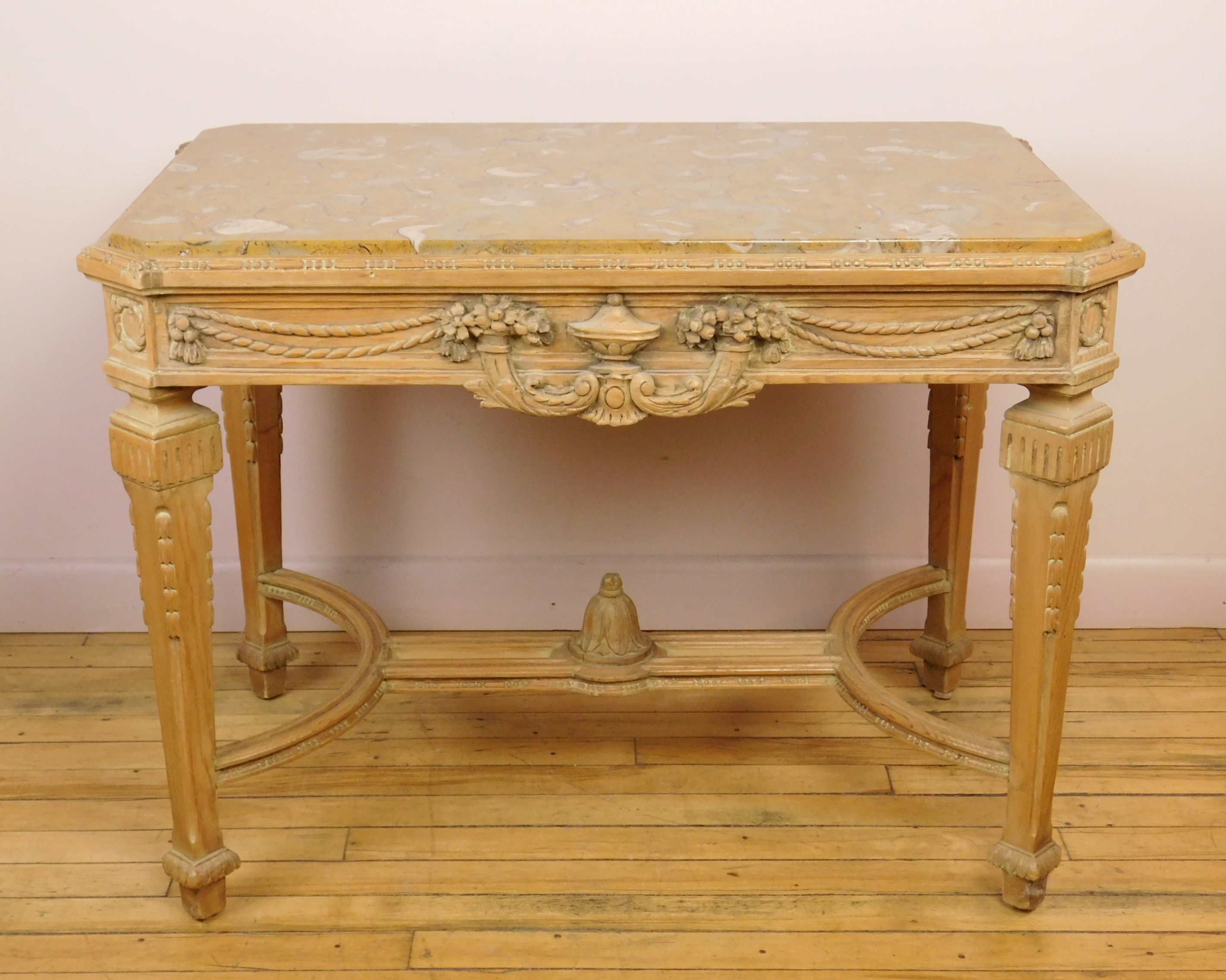 Appraisal: th c Louis XVI style marble top table very good