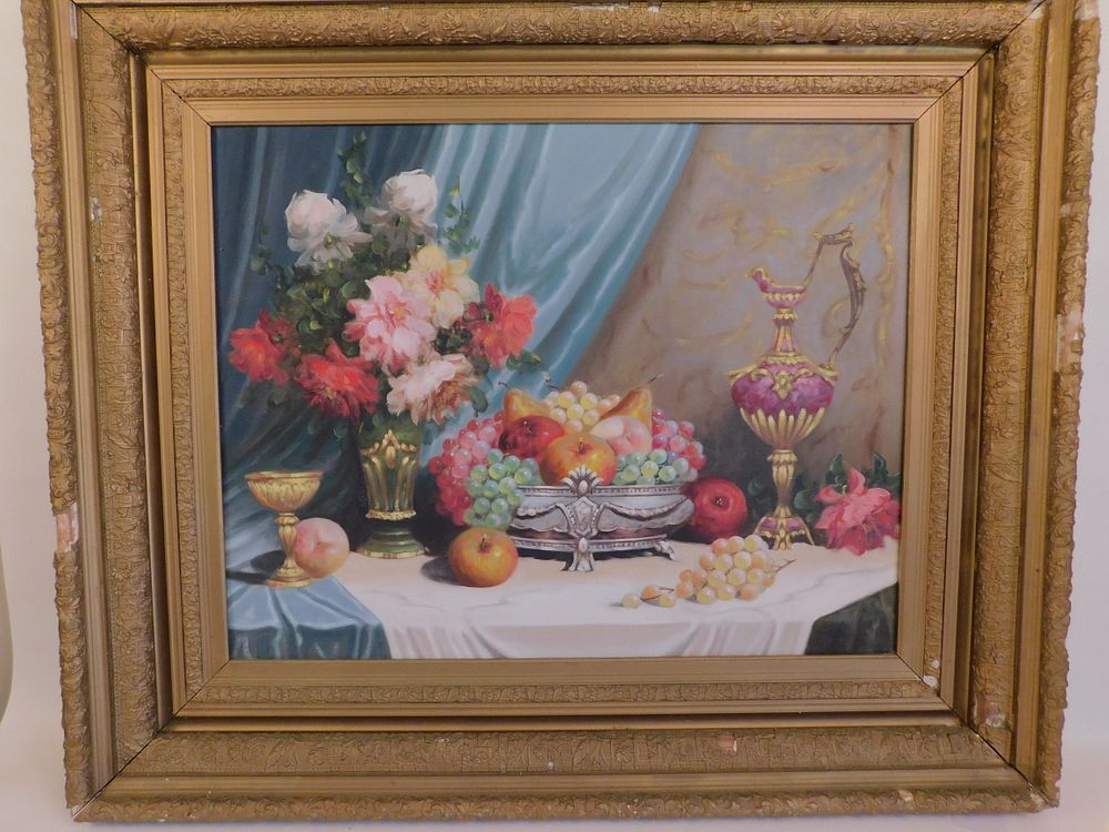 Appraisal: BELA BALOGH STILL LIFE PAINTING th century still life oil